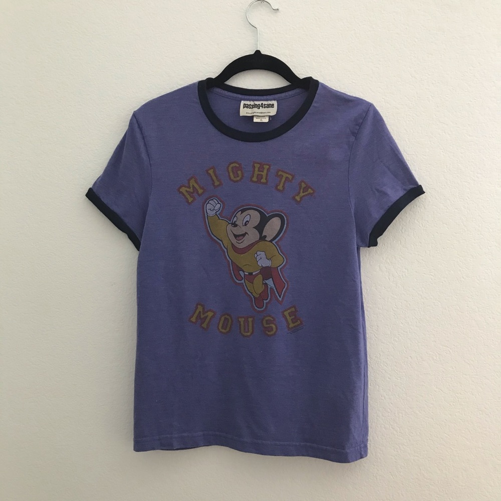 Vintage Mighty Mouse Short Sleeve T Shirt